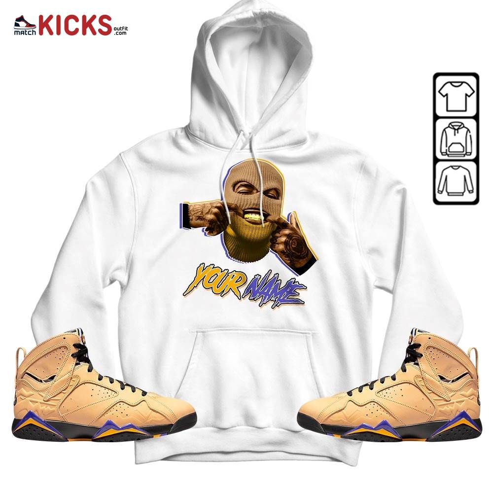 Bad Boy Custom Sneaker Shirt Match Vachetta Tan 7s, Jordan 7 SE Afrobeats MKO Hoodie