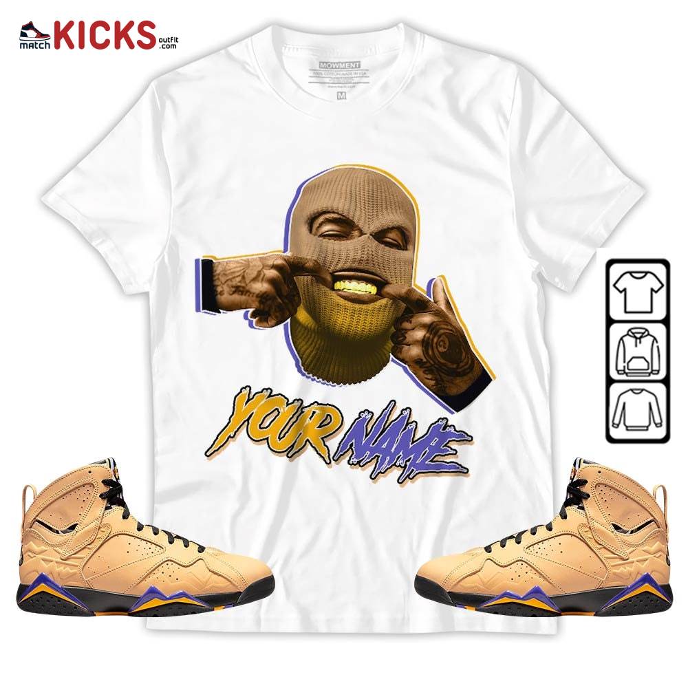 Bad Boy Custom Sneaker Shirt Match Vachetta Tan 7s, Jordan 7 SE Afrobeats MKO T-Shirt