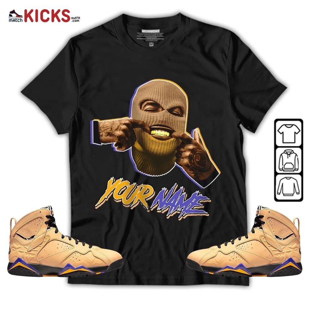 Bad Boy Custom Sneaker Shirt Match Vachetta Tan 7s, Jordan 7 SE Afrobeats MKO T-Shirt Bad Boy Custom Sneaker Shirt Match Vachetta Tan 7s, Jordan 7 SE Afrobeats MKO T-Shirt