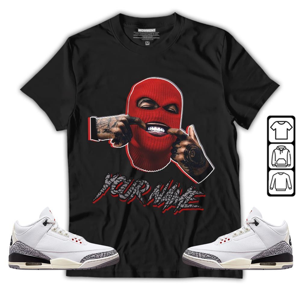 Bad Boy Custom Sneaker Shirt Match White Cement 3s, Jordan Retro 3 White Cement MKO T-Shirt Bad Boy Custom Sneaker Shirt Match White Cement 3s, Jordan Retro 3 White Cement MKO T-Shirt