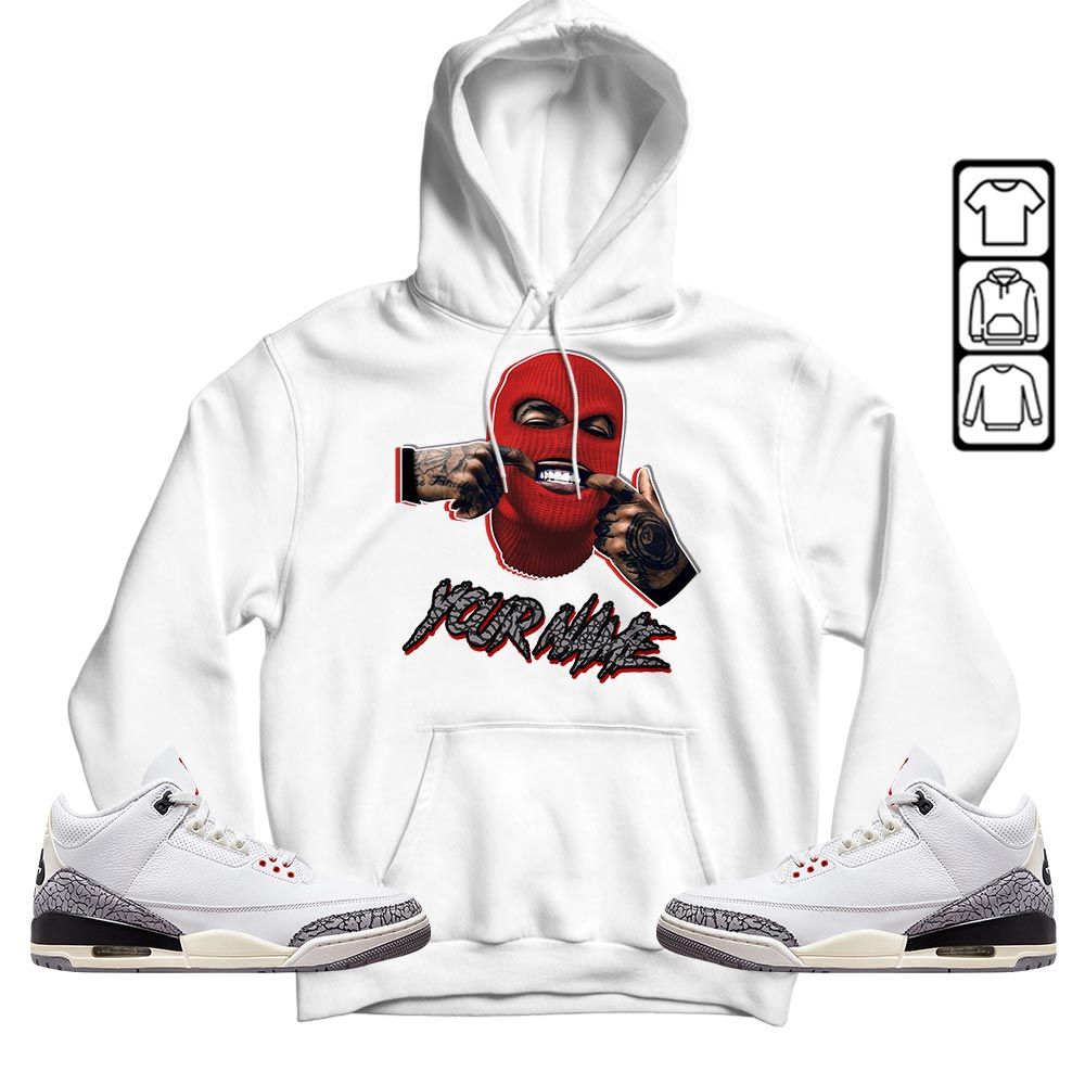 Bad Boy Custom Sneaker Shirt Match White Cement 3s, Jordan Retro 3 White Cement MKO T-Shirt