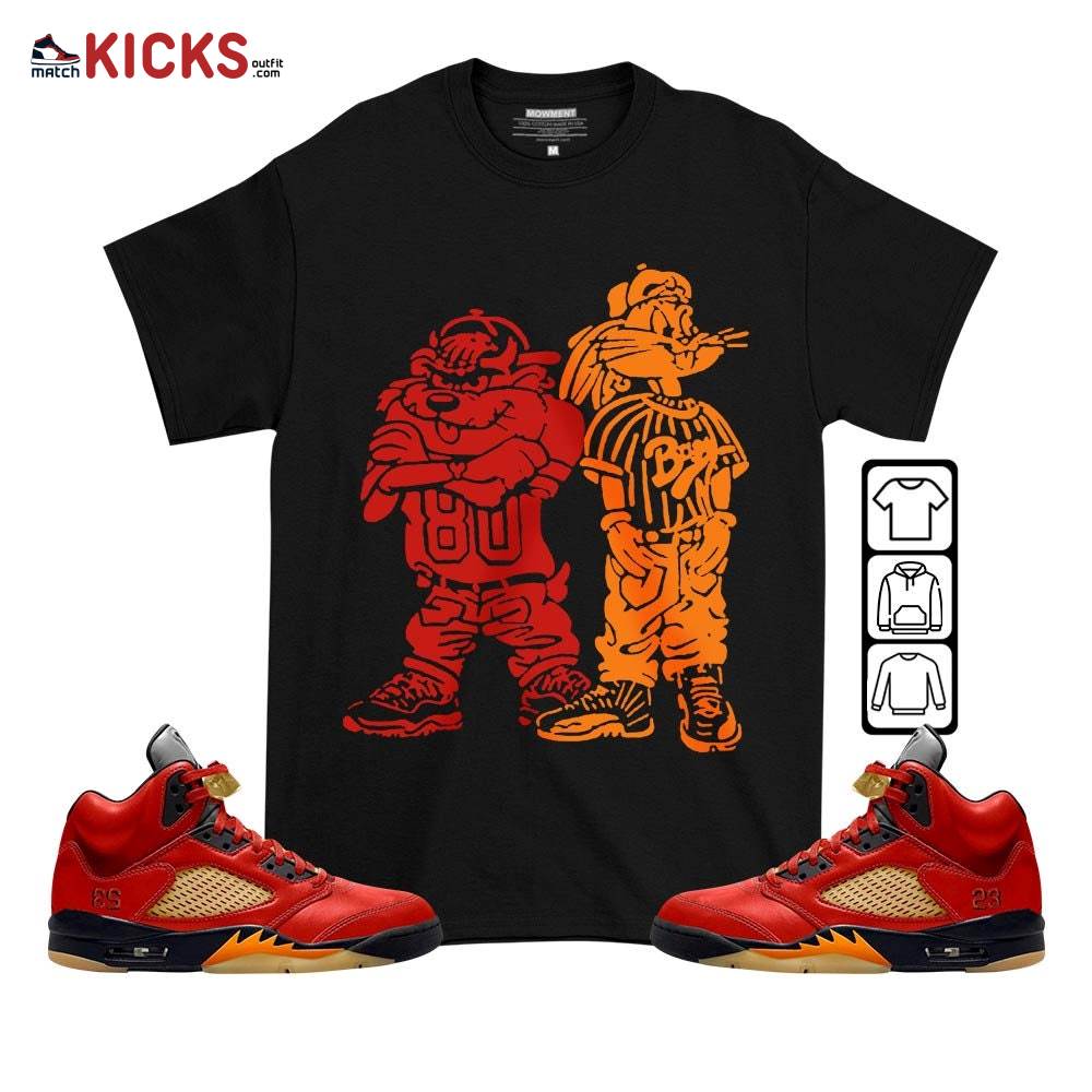 Bad Boy Hiphop 90s Sneaker Shirt Match 5 Dunk On Mars, Jordan 5 Mars For Her MKO T-Shirt