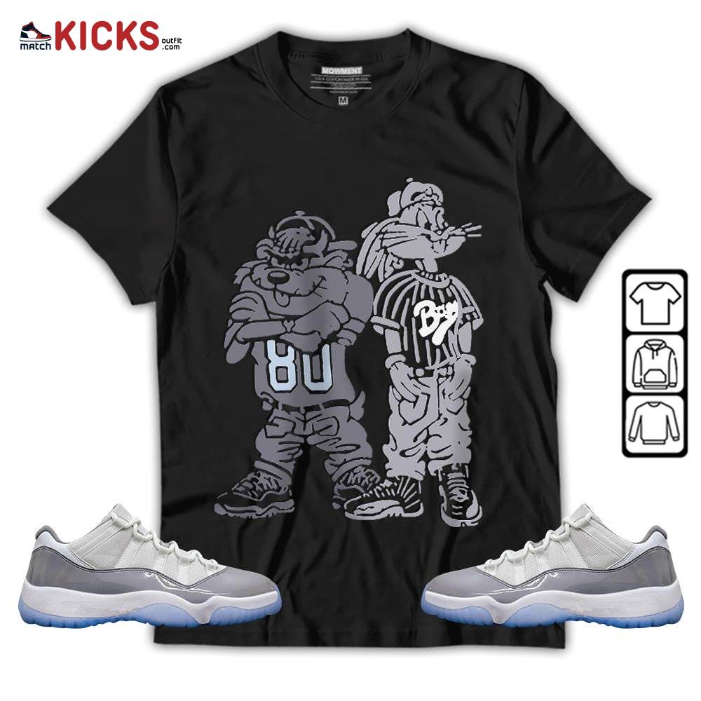 Bad Boy Hiphop 90s Sneaker Shirt Match Cement Grey 11s, Jordan 11 Low Cement Grey MKO T-Shirt Bad Boy Hiphop 90s Sneaker Shirt Match Cement Grey 11s, Jordan 11 Low Cement Grey MKO T-Shirt