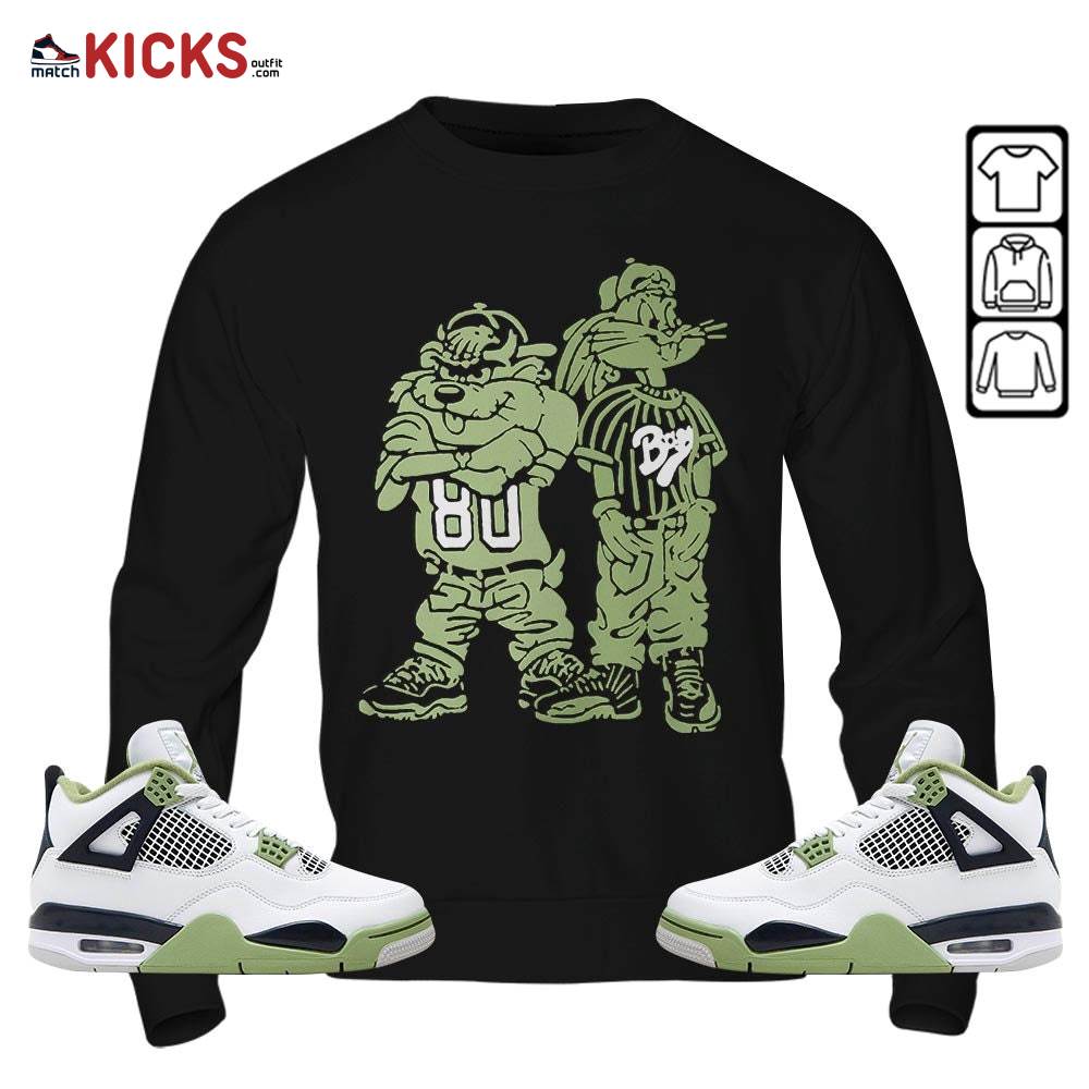 Bad Boy Hiphop 90s Sneaker Shirt Match Retro Oil Green 4s, Jordan 4 Oil Green MKO Sweatshirt Bad Boy Hiphop 90s Sneaker Shirt Match Retro Oil Green 4s, Jordan 4 Oil Green MKO Sweatshirt
