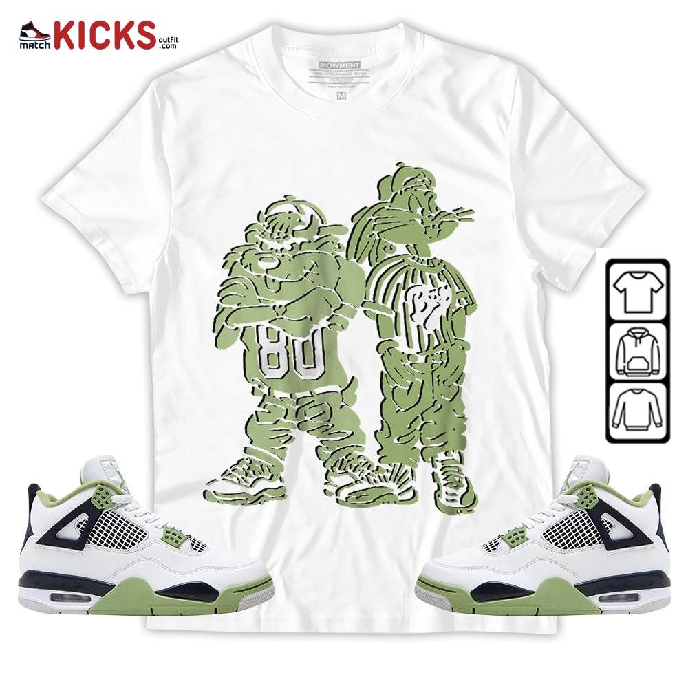 Bad Boy Hiphop 90s Sneaker Shirt Match Retro Oil Green 4s, Jordan 4 Oil Green MKO T-Shirt