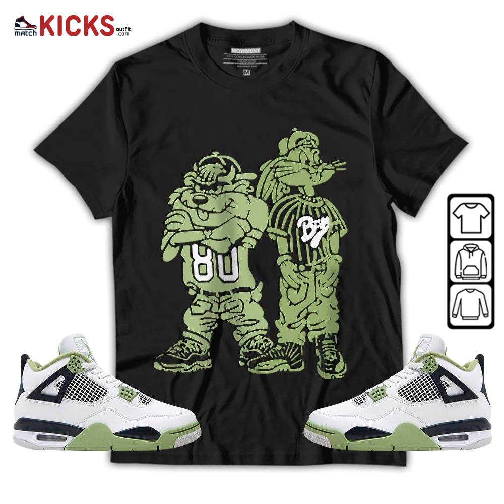 Bad Boy Hiphop 90s Sneaker Shirt Match Retro Oil Green 4s, Jordan 4 Oil Green MKO T-Shirt Bad Boy Hiphop 90s Sneaker Shirt Match Retro Oil Green 4s, Jordan 4 Oil Green MKO T-Shirt
