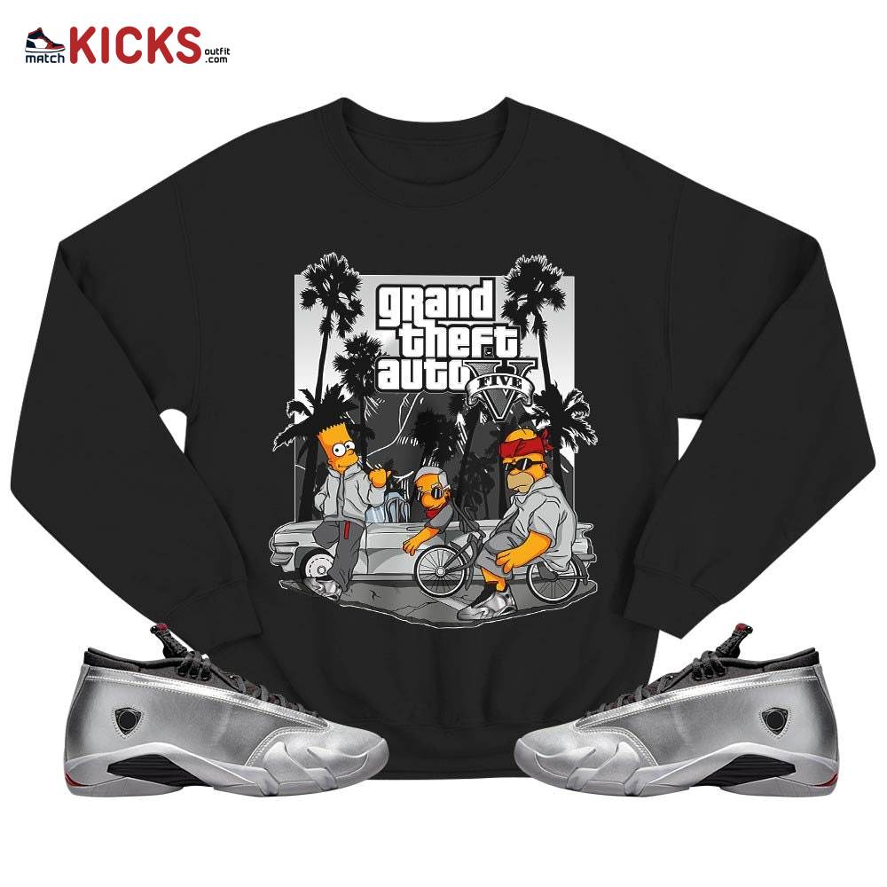 Bart Chicano Sneaker Shirt Match 14 Low Metallic Silver, Jordan 14 Metallic Silver MKO T-Shirt Bart Chicano Sneaker Shirt Match 14 Low Metallic Silver, Jordan 14 Metallic Silver MKO T-Shirt