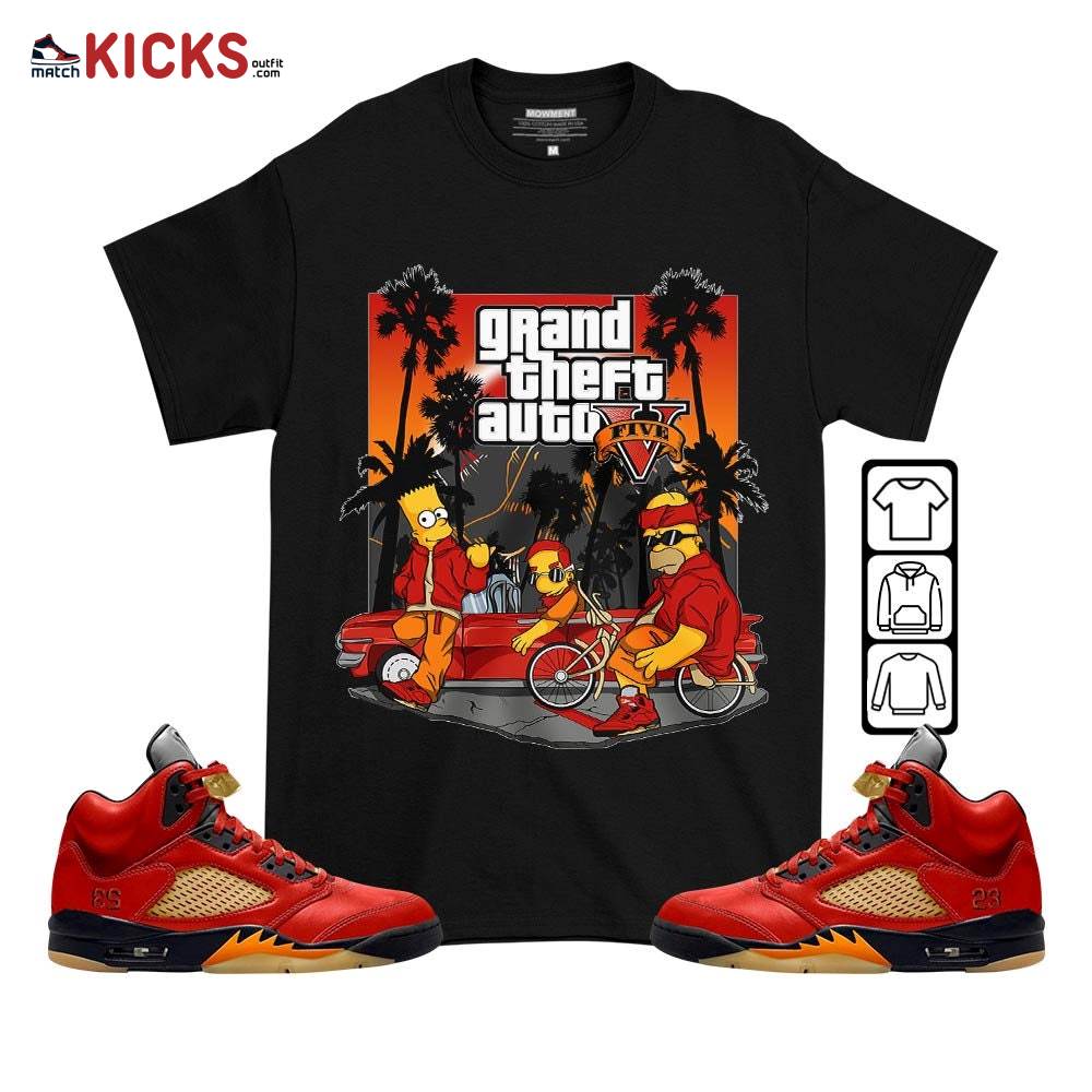 Bart Chicano Sneaker Shirt Match 5 Dunk On Mars, Jordan 5 Mars For Her MKO T-Shirt