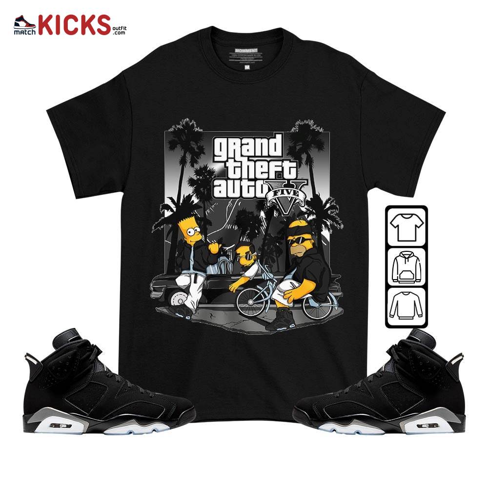 Bart Chicano Sneaker Shirt Match Black Chrome 6s, Jordan 6 Black Chrome MKO T-Shirt