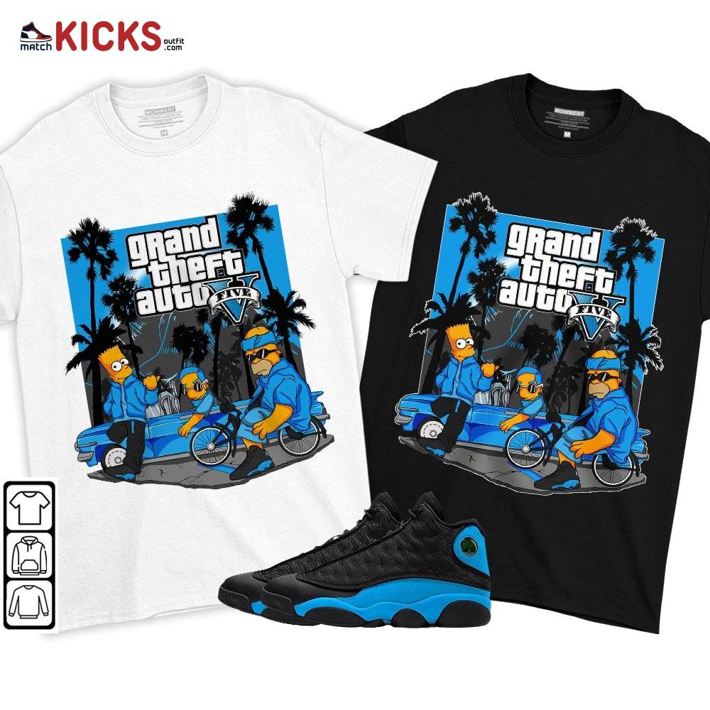 Bart Chicano Sneaker Shirt Match Black University Blue 13s, Jordan 13 Black University Blue 2022 MKO T-Shirt Bart Chicano Sneaker Shirt Match Black University Blue 13s, Jordan 13 Black University Blue 2022 MKO T-Shirt