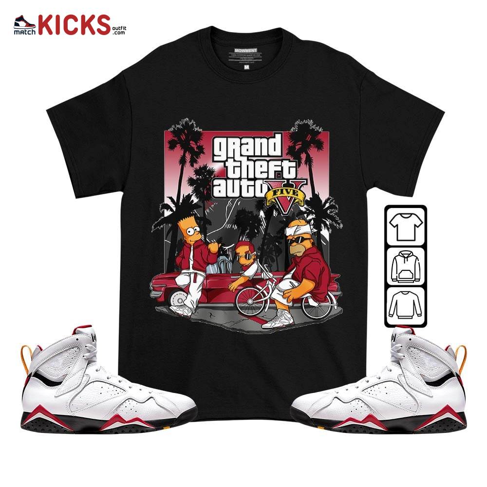 Bart Chicano Sneaker Shirt Match Cardinal 7s, Jordan 7 Retro Cardinal MKO T-Shirt
