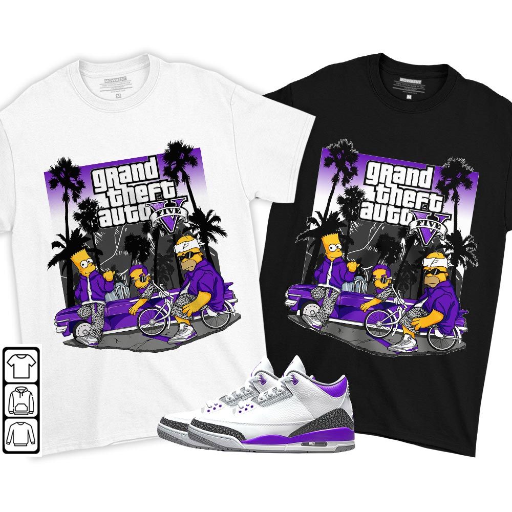 Bart Chicano Sneaker Shirt Match Dark Iris 3s, Jordan 3 Retro Dark Iris MKO T-Shirt Bart Chicano Sneaker Shirt Match Dark Iris 3s, Jordan 3 Retro Dark Iris MKO T-Shirt