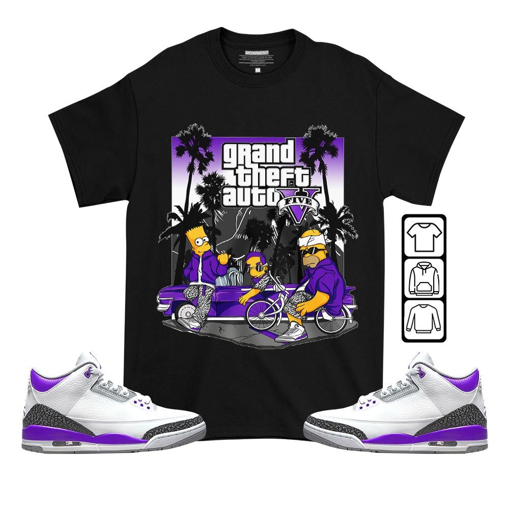Bart Chicano Sneaker Shirt Match Dark Iris 3s, Jordan 3 Retro Dark Iris MKO T-Shirt Bart Chicano Sneaker Shirt Match Dark Iris 3s, Jordan 3 Retro Dark Iris MKO T-Shirt