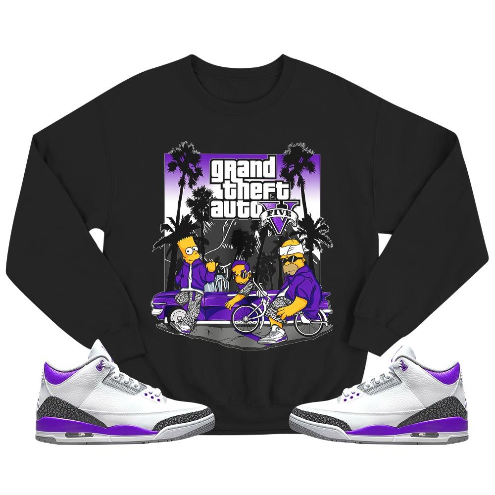 Bart Chicano Sneaker Shirt Match Dark Iris 3s, Jordan 3 Retro Dark Iris MKO T-Shirt Bart Chicano Sneaker Shirt Match Dark Iris 3s, Jordan 3 Retro Dark Iris MKO T-Shirt