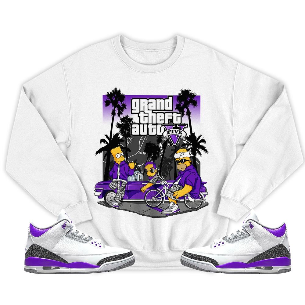 Bart Chicano Sneaker Shirt Match Dark Iris 3s, Jordan 3 Retro Dark Iris MKO T-Shirt Bart Chicano Sneaker Shirt Match Dark Iris 3s, Jordan 3 Retro Dark Iris MKO T-Shirt