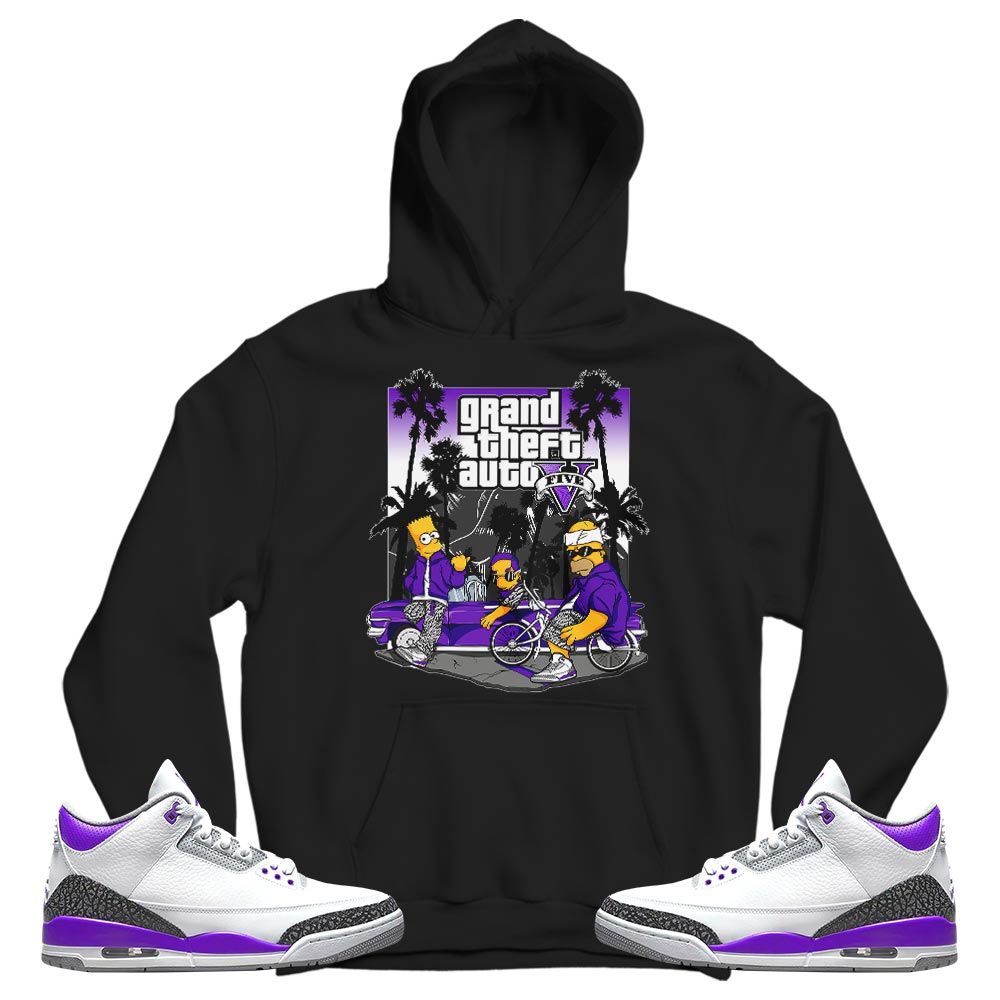 Bart Chicano Sneaker Shirt Match Dark Iris 3s, Jordan 3 Retro Dark Iris MKO T-Shirt
