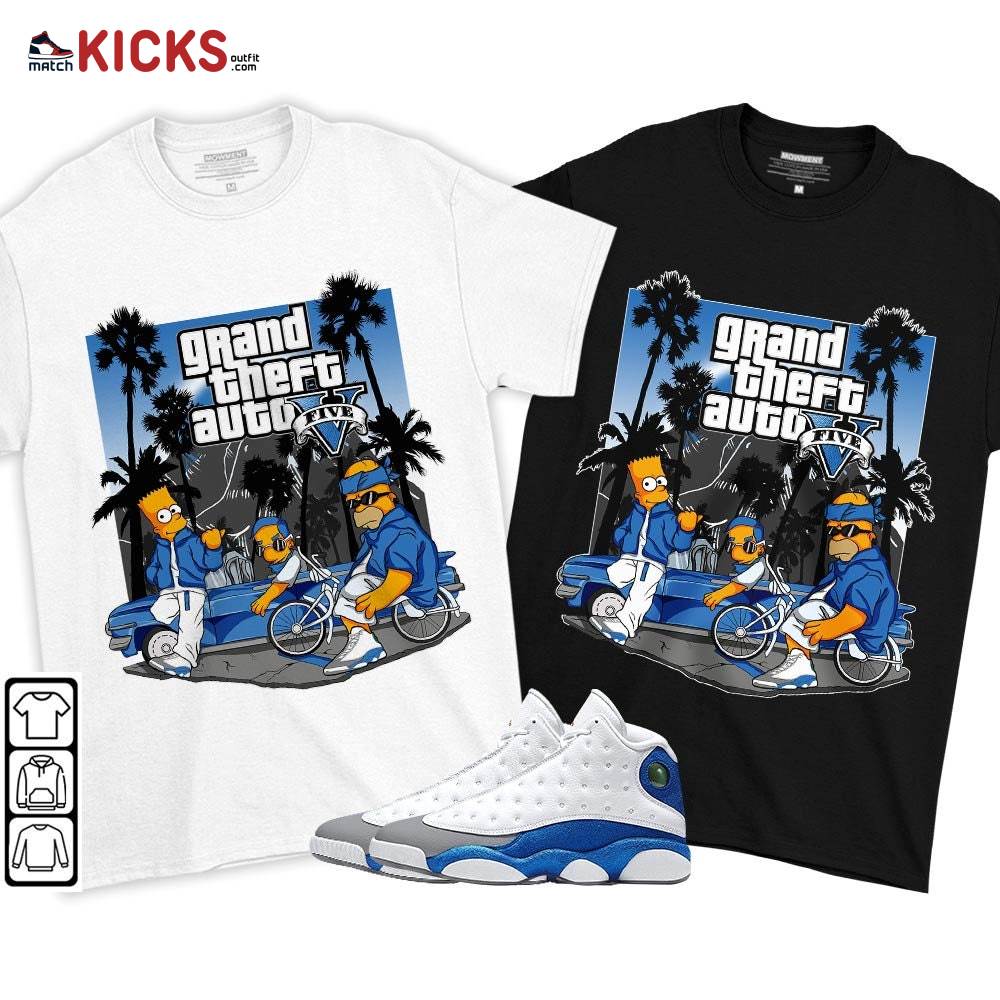 Bart Chicano Sneaker Shirt Match French Blue 13s, Jordan 13 French Blue MKO T-Shirt Bart Chicano Sneaker Shirt Match French Blue 13s, Jordan 13 French Blue MKO T-Shirt