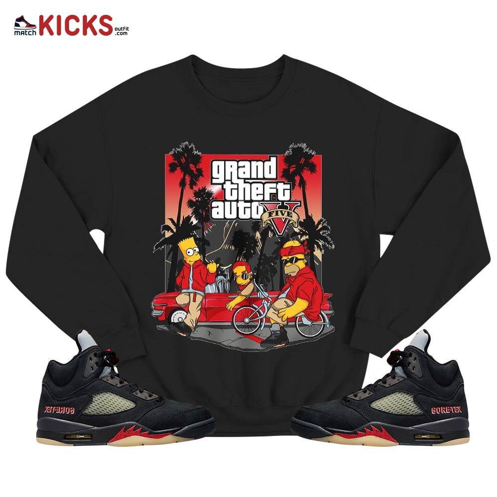 Bart Chicano Sneaker Shirt Match Gore-Tex 5s, Jordan 5 GORE-TEX Off Noir MKO T-Shirt Bart Chicano Sneaker Shirt Match Gore-Tex 5s, Jordan 5 GORE-TEX Off Noir MKO T-Shirt