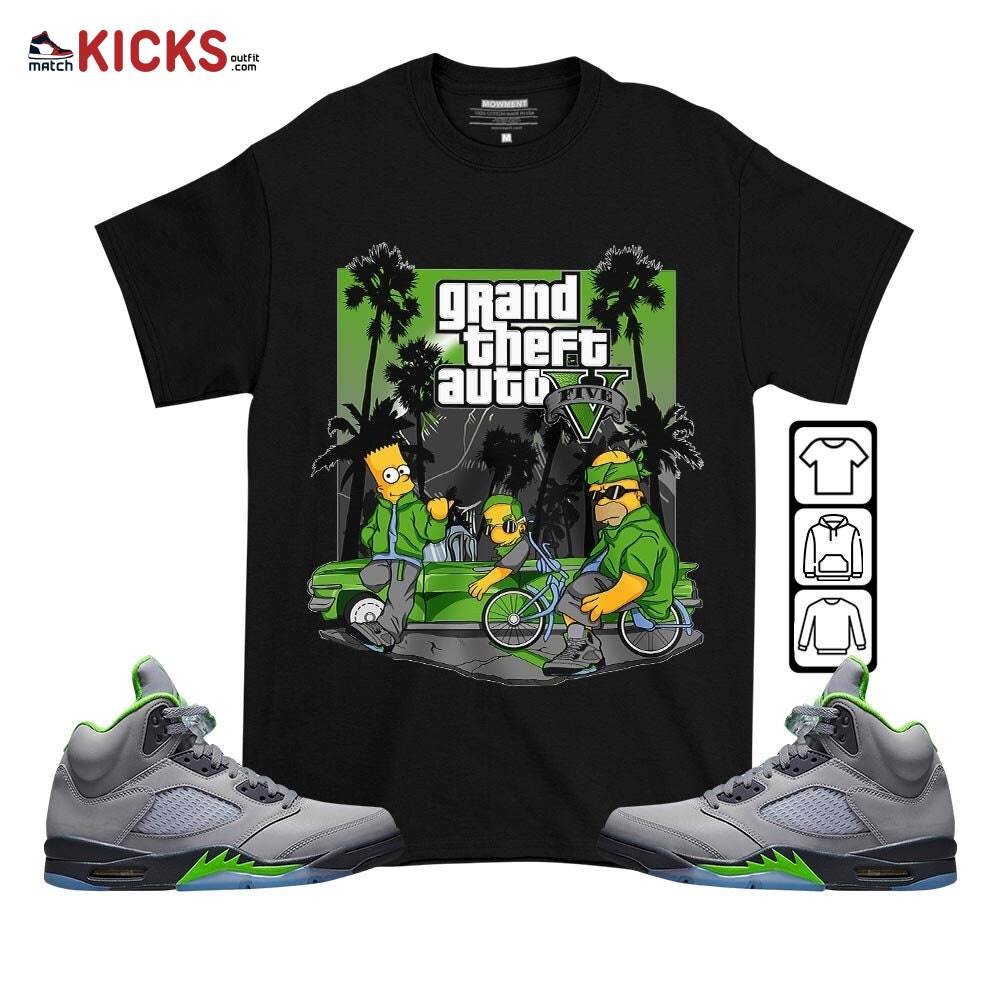 Bart Chicano Sneaker Shirt Match Green Bean 5s, Jordan 5 Retro Green Bean MKO T-Shirt