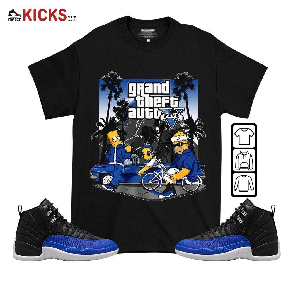 Bart Chicano Sneaker Shirt Match Hyper Royal 12s, Jordan 12 Hyper Royal MKO T-Shirt