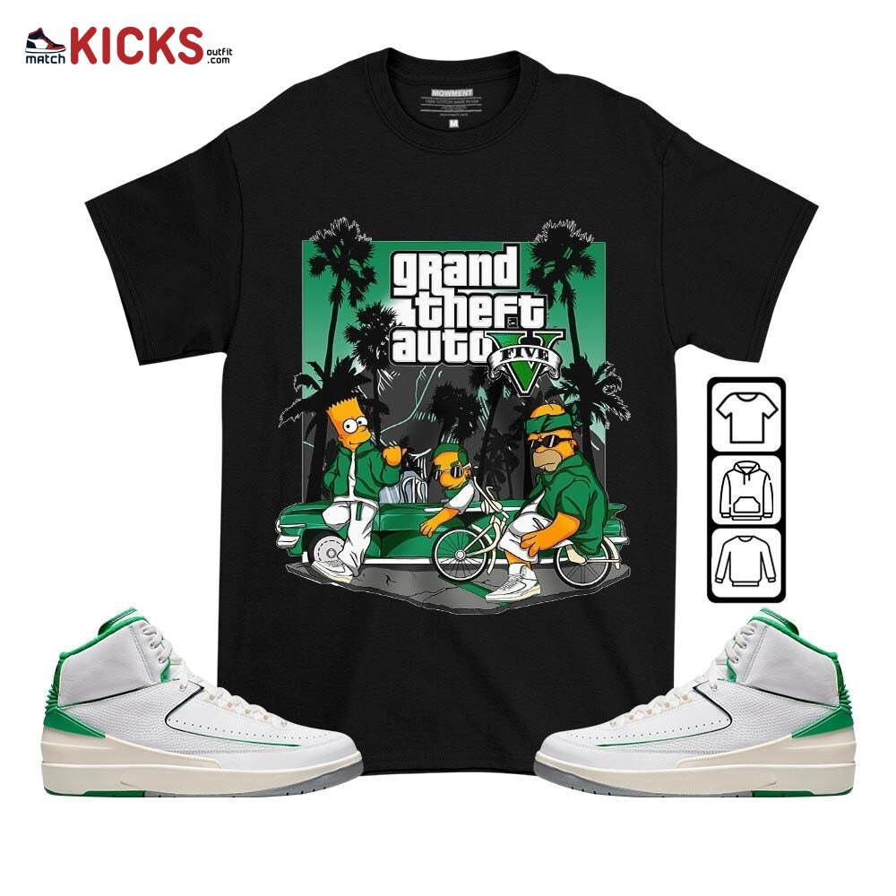 Bart Chicano Sneaker Shirt Match Lucky Green 2s, Jordan 2 Lucky Green MKO T-Shirt