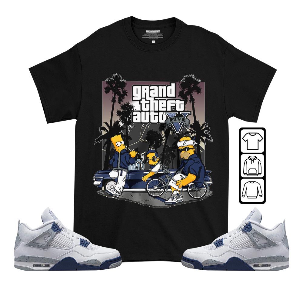 Bart Chicano Sneaker Shirt Match Midnight Navy 4s, Jordan 4 Retro Midnight Navy MKO T-Shirt Bart Chicano Sneaker Shirt Match Midnight Navy 4s, Jordan 4 Retro Midnight Navy MKO T-Shirt