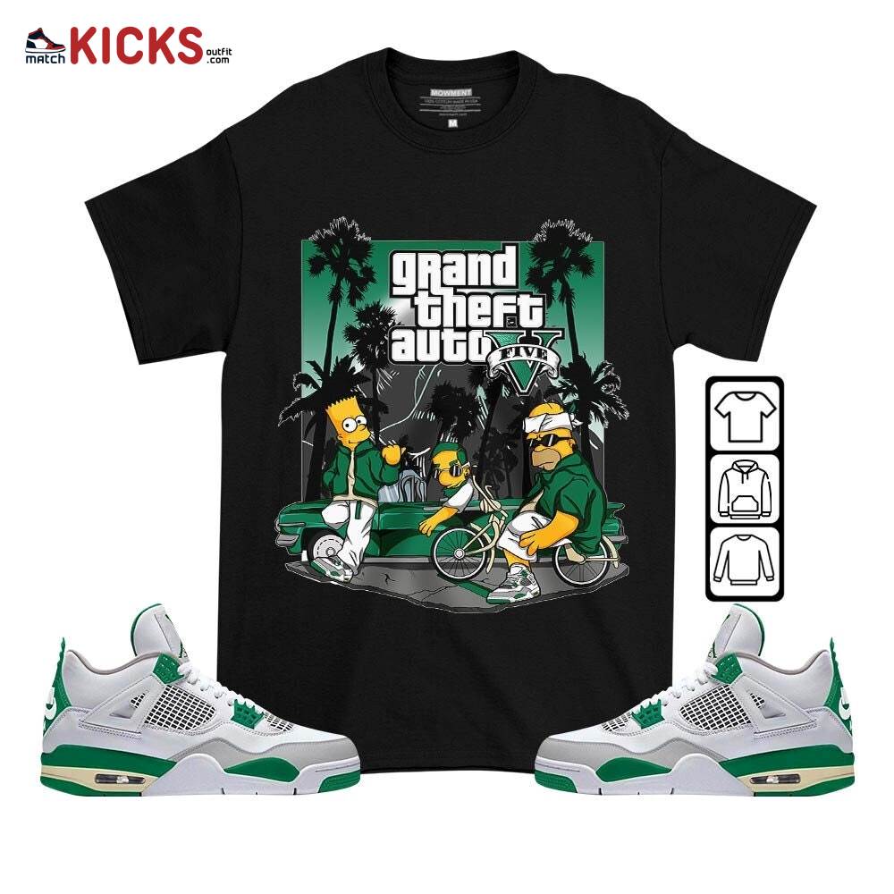 Bart Chicano Sneaker Shirt Match Retro Pine Green 4s, Jordan 4 Pine Green MKO T-Shirt