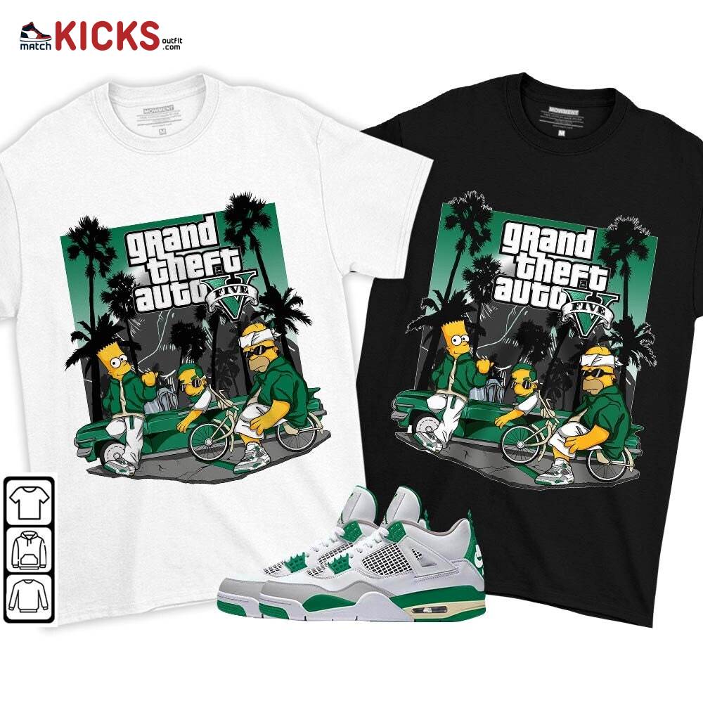 Bart Chicano Sneaker Shirt Match Retro Pine Green 4s, Jordan 4 Pine Green MKO T-Shirt