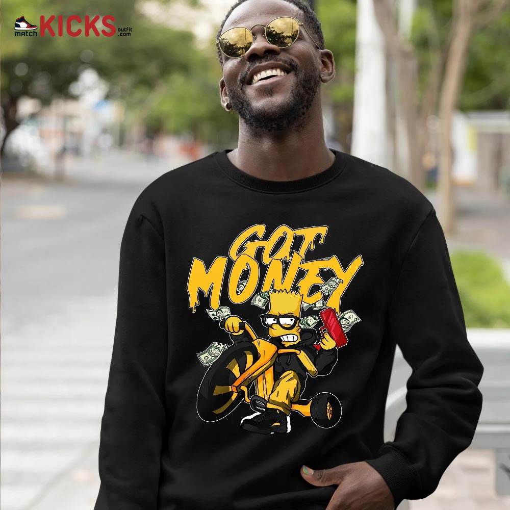 Bart Got Money Sneaker Shirt Match Black Taxi 12s, Jordan 12 Retro Black Taxi MKO T-Shirt Bart Got Money Sneaker Shirt Match Black Taxi 12s, Jordan 12 Retro Black Taxi MKO T-Shirt