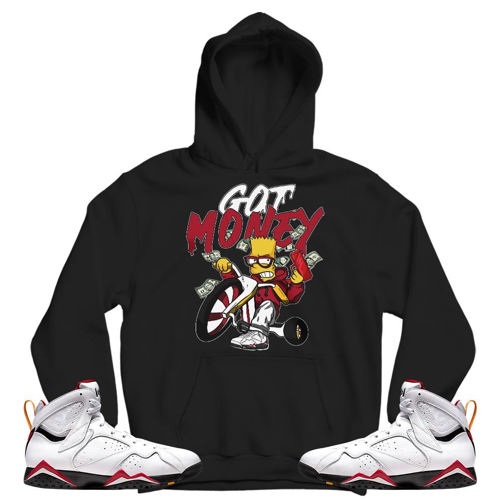 Bart Got Money Sneaker Shirt Match Cardinal 7s, Jordan 7 Retro Cardinal MKO T-Shirt