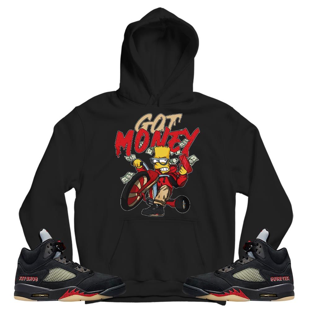 Bart Got Money Sneaker Shirt Match Gore-Tex 5s, Jordan 5 GORE-TEX Off Noir MKO T-Shirt