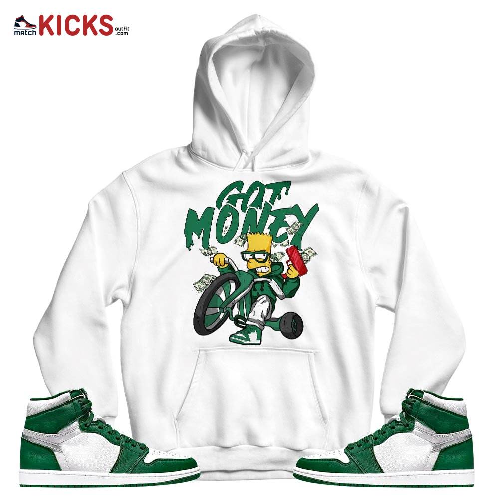Bart Got Money Sneaker Shirt Match High Gorge Green 1s, Jordan 1 Retro High Gorge Green MKO T-Shirt Bart Got Money Sneaker Shirt Match High Gorge Green 1s, Jordan 1 Retro High Gorge Green MKO T-Shirt