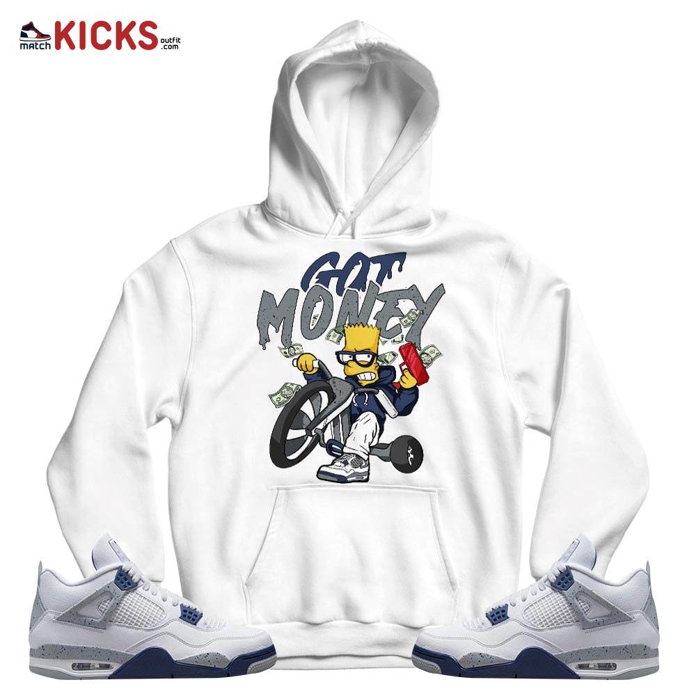 Bart Got Money Sneaker Shirt Match Midnight Navy 4s, Jordan 4 Retro Midnight Navy MKO T-Shirt Bart Got Money Sneaker Shirt Match Midnight Navy 4s, Jordan 4 Retro Midnight Navy MKO T-Shirt