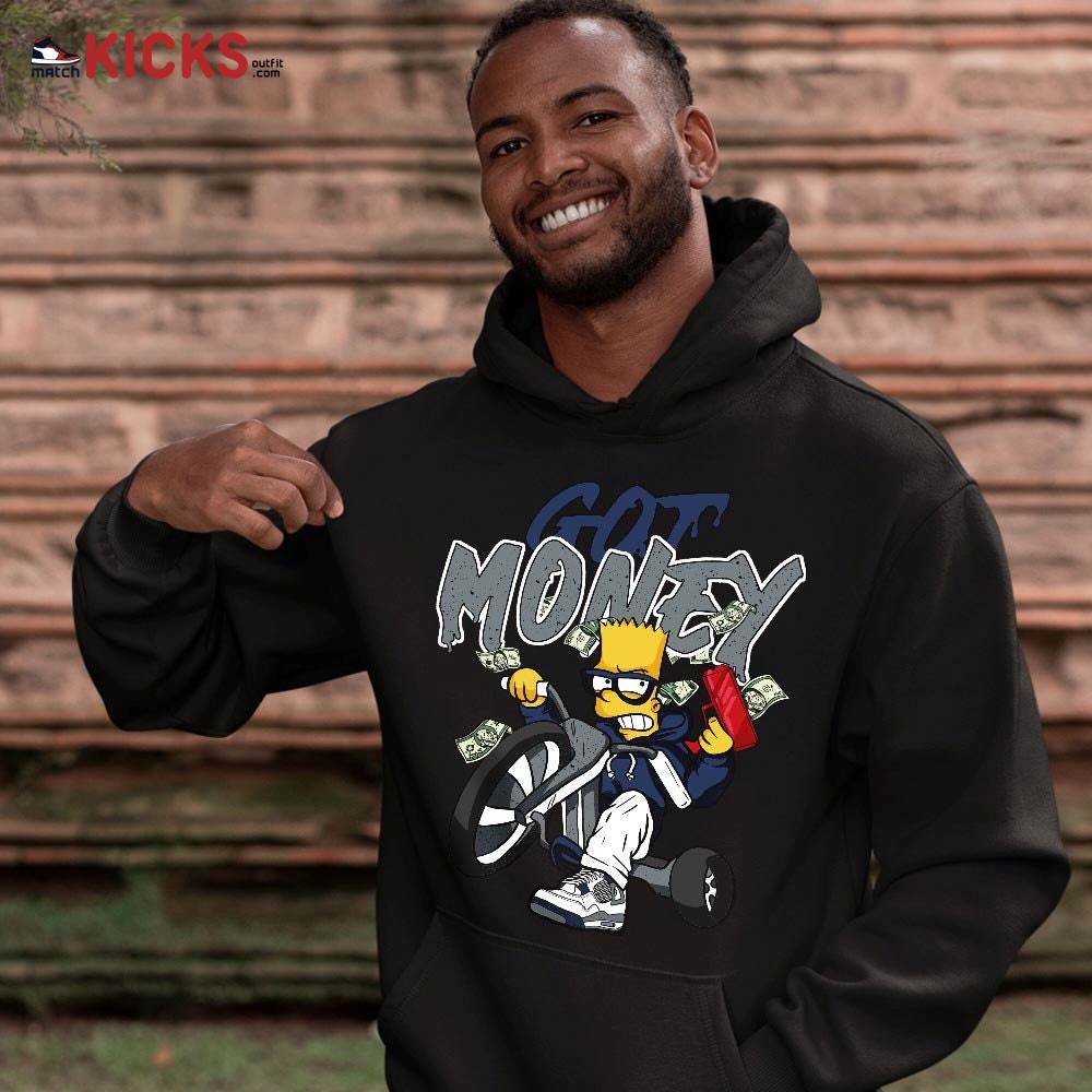 Bart Got Money Sneaker Shirt Match Midnight Navy 4s, Jordan 4 Retro Midnight Navy MKO T-Shirt Bart Got Money Sneaker Shirt Match Midnight Navy 4s, Jordan 4 Retro Midnight Navy MKO T-Shirt