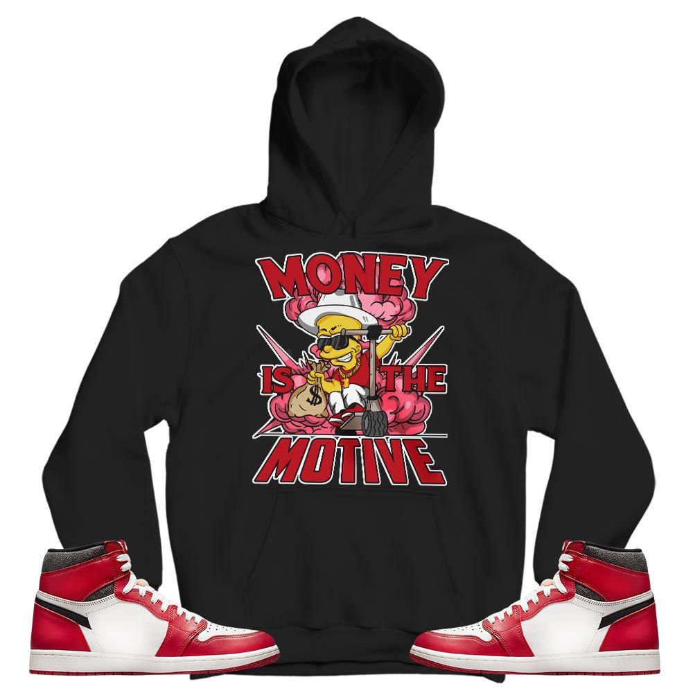 Bart Money Is The Motive Sneaker Shirt Match High OG Chicago 1s, Jordan 1 Lost Found Chicago MKO T-Shirt