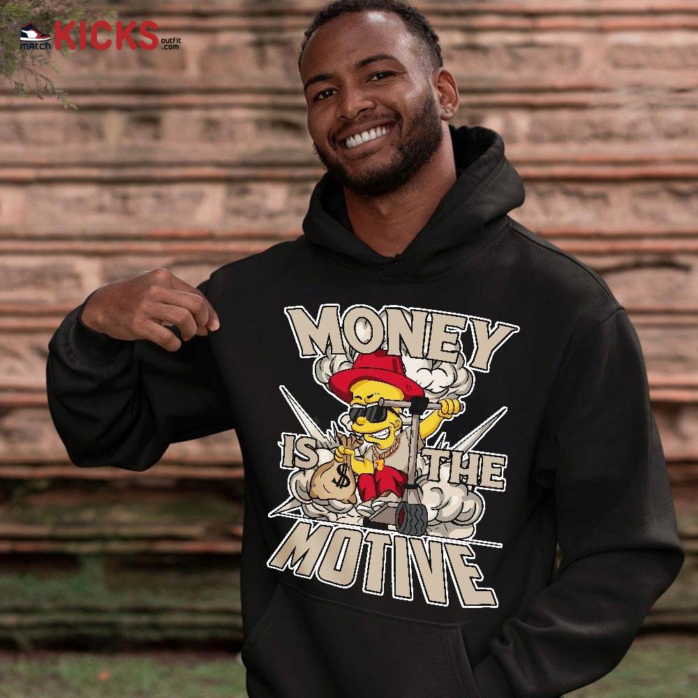 Bart Money Is The Motive Sneaker Shirt Match Trophy Room 7s, Jordan 7 Trophy Room MKO T-Shirt Bart Money Is The Motive Sneaker Shirt Match Trophy Room 7s, Jordan 7 Trophy Room MKO T-Shirt