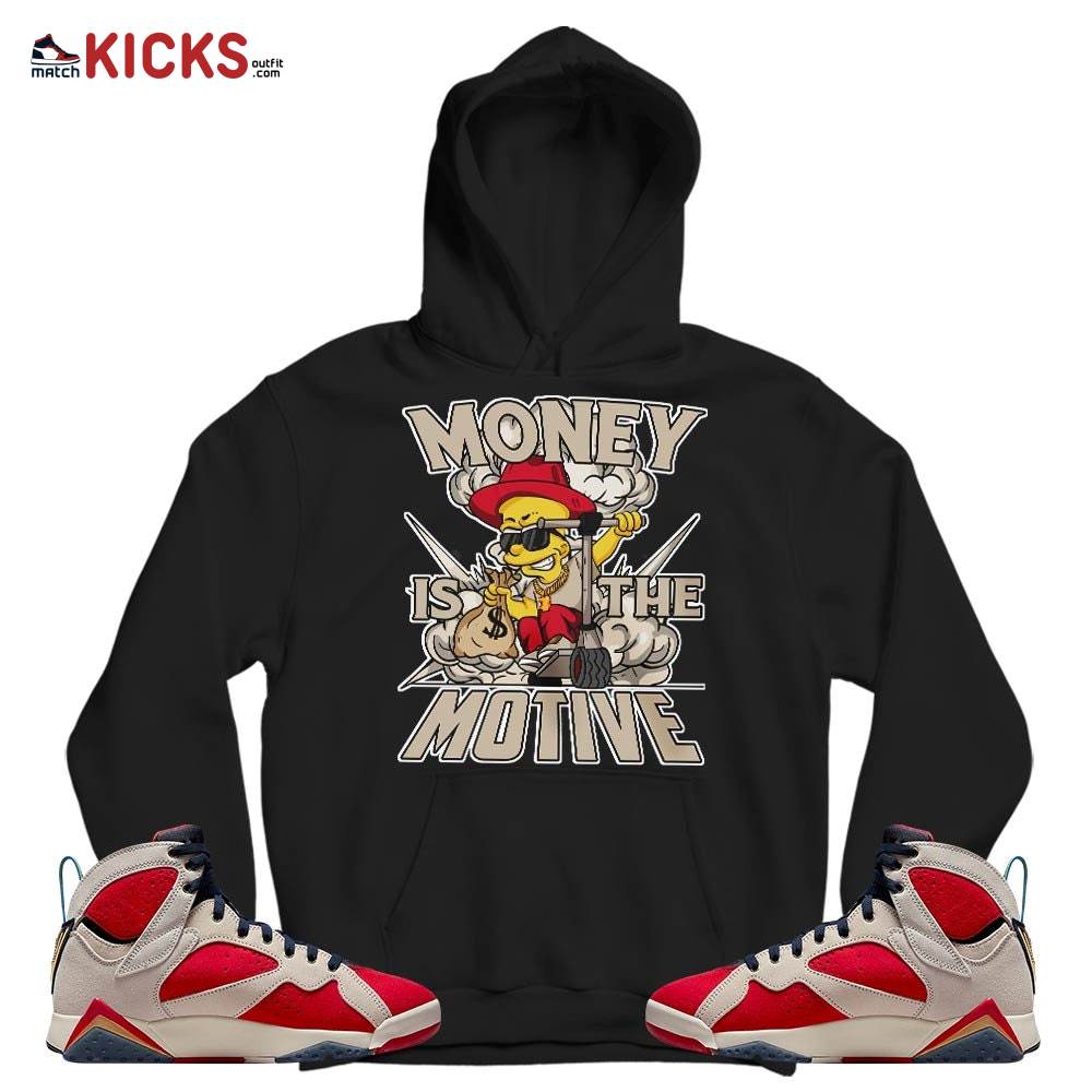 Bart Money Is The Motive Sneaker Shirt Match Trophy Room 7s, Jordan 7 Trophy Room MKO T-Shirt Bart Money Is The Motive Sneaker Shirt Match Trophy Room 7s, Jordan 7 Trophy Room MKO T-Shirt