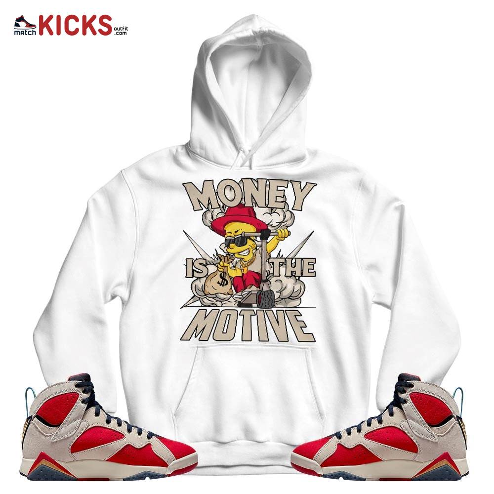 Bart Money Is The Motive Sneaker Shirt Match Trophy Room 7s, Jordan 7 Trophy Room MKO T-Shirt Bart Money Is The Motive Sneaker Shirt Match Trophy Room 7s, Jordan 7 Trophy Room MKO T-Shirt
