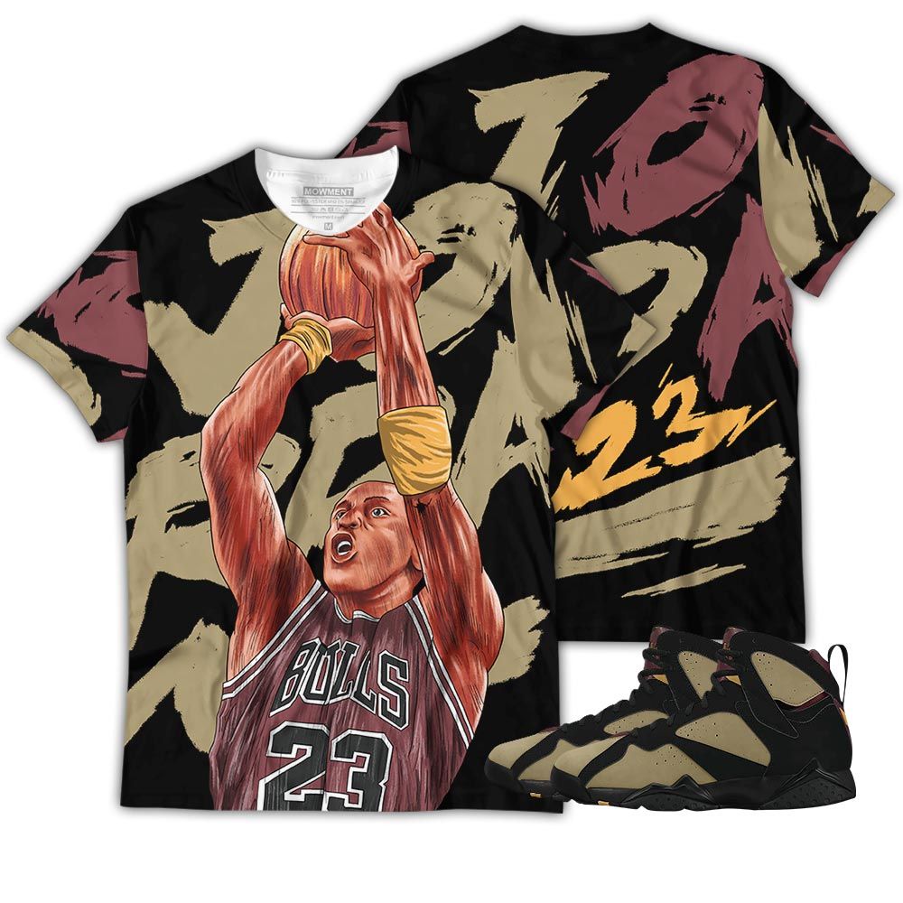 Basketball 23 Superstar Sneaker Shirt Match Black Cherrywood 7S, Jordan 7 Black Olive Hoodie Sweatshirt Tee All Over Print MKO Shirt Basketball 23 Superstar Sneaker Shirt Match Black Cherrywood 7S, Jordan 7 Black Olive Hoodie Sweatshirt Tee All Over Print MKO Shirt