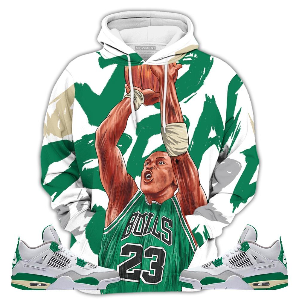 Basketball 23 Superstar Sneaker Shirt Match Retro Pine Green 4S, Jordan 4 Pine Green Hoodie Sweatshirt Tee All Over Print MKO Shirt