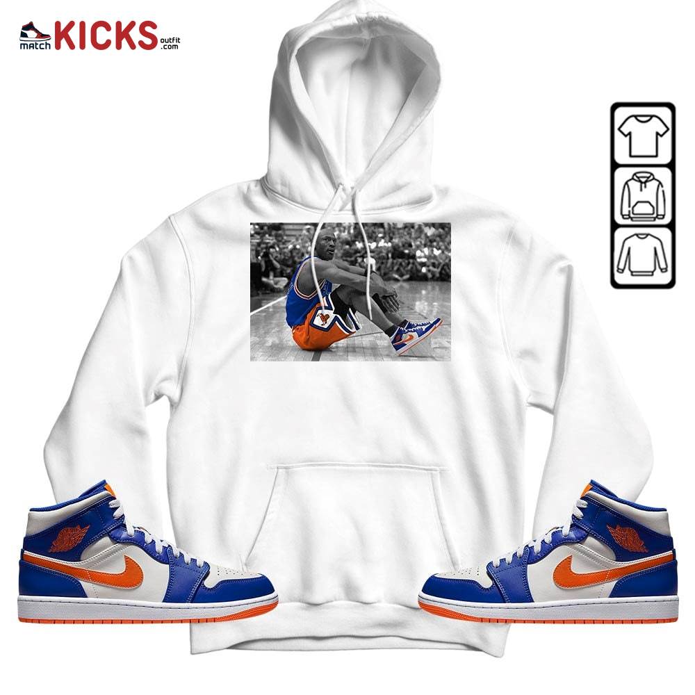 Basketball Goat Number 23 Sneaker Shirt Match Mid Knicks 1s, Jordan 1 Mid Knicks MKO Hoodie Basketball Goat Number 23 Sneaker Shirt Match Mid Knicks 1s, Jordan 1 Mid Knicks MKO Hoodie