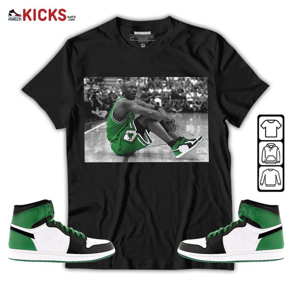 Basketball Goat Number 23 Sneaker Shirt Match OG Celtics 1s, Jordan 1 High OG Celtics MKO T-Shirt
