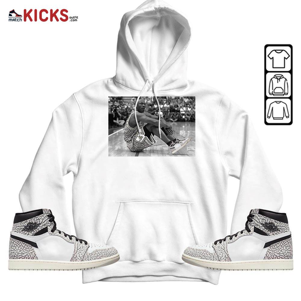 Basketball Goat Number 23 Sneaker Shirt Match OG Elephant 1s, Jordan 1 White Cement MKO Hoodie Basketball Goat Number 23 Sneaker Shirt Match OG Elephant 1s, Jordan 1 White Cement MKO Hoodie