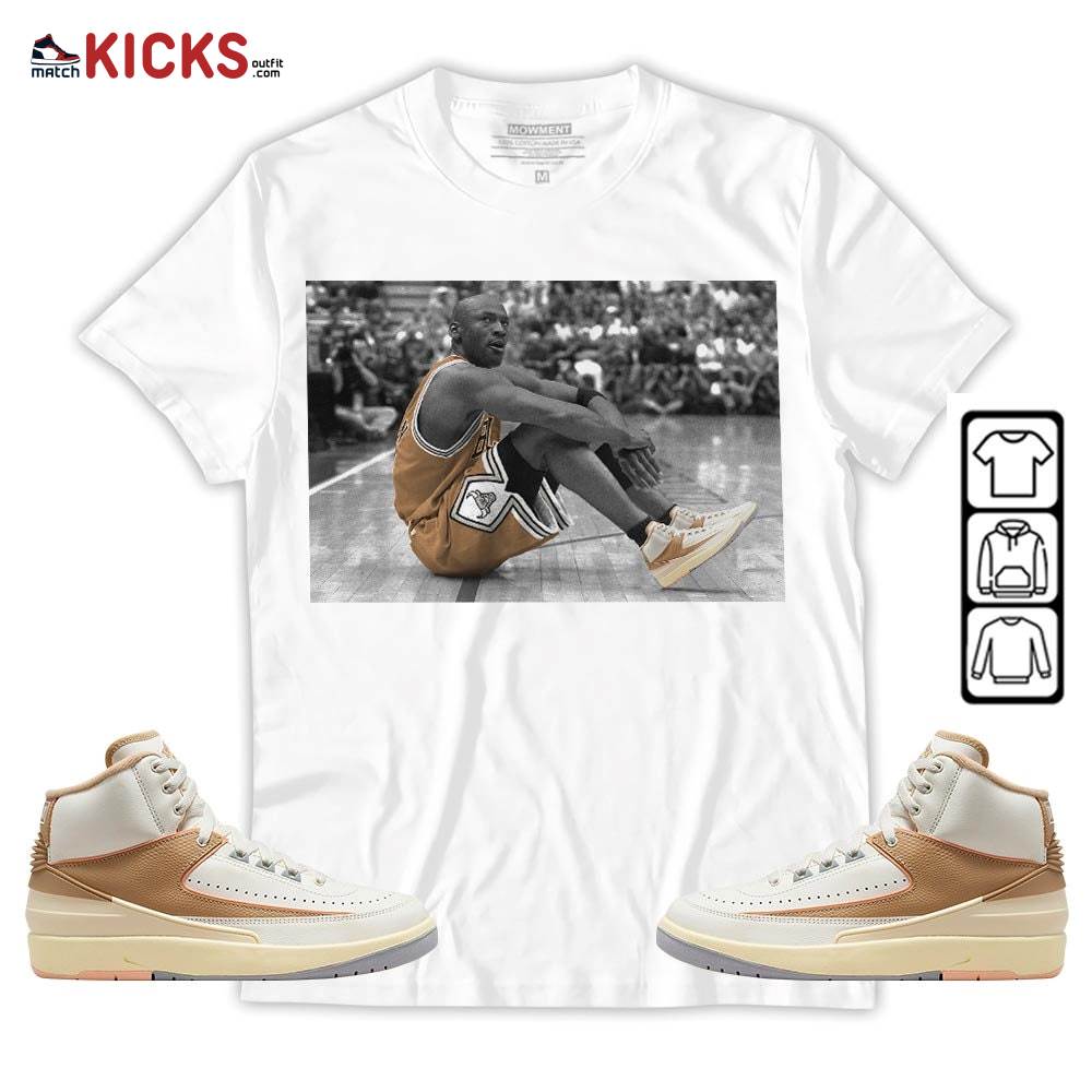 Basketball Goat Number 23 Sneaker Shirt Match Retro Craft 2s, Jordan 2 Craft MKO T-Shirt