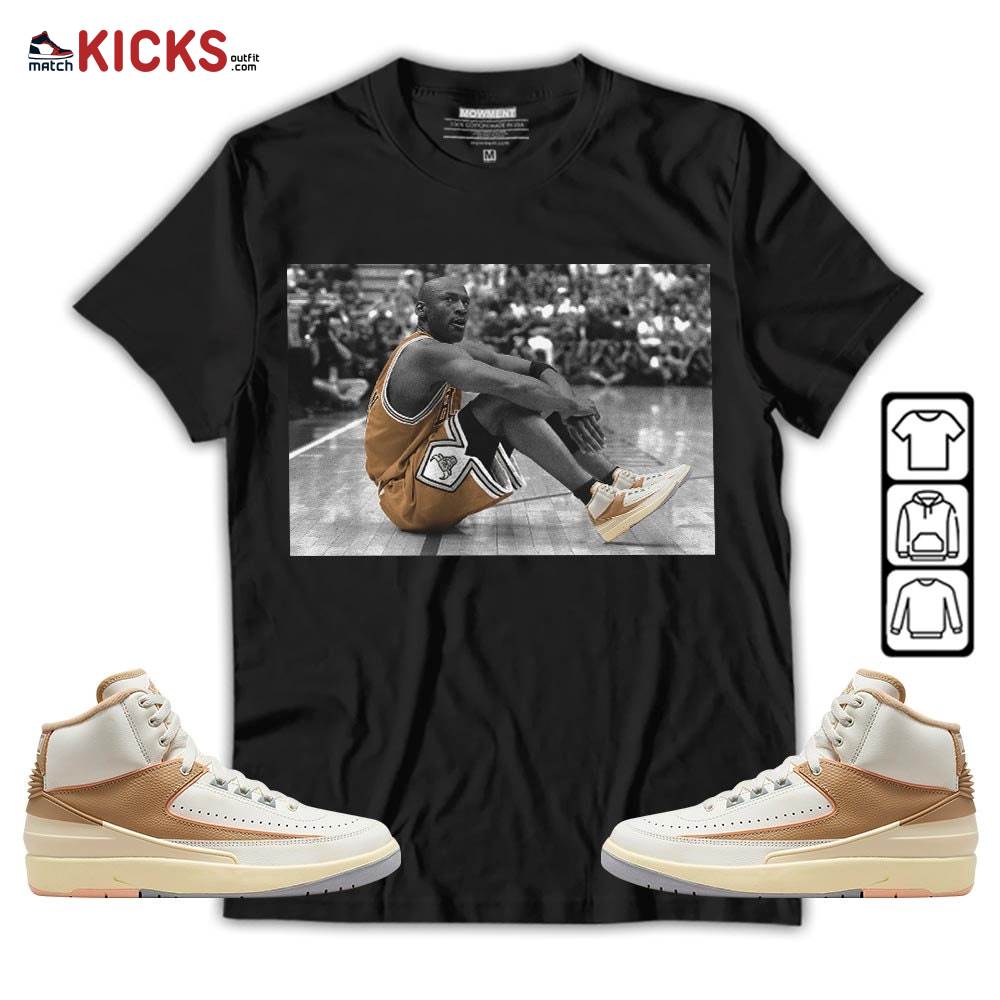 Basketball Goat Number 23 Sneaker Shirt Match Retro Craft 2s, Jordan 2 Craft MKO T-Shirt