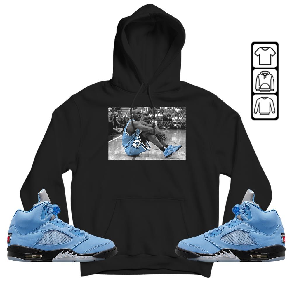 Basketball Goat Number 23 Sneaker Shirt Match Retro University Blue 5s, Jordan 5 University Blue MKO T-Shirt Basketball Goat Number 23 Sneaker Shirt Match Retro University Blue 5s, Jordan 5 University Blue MKO T-Shirt