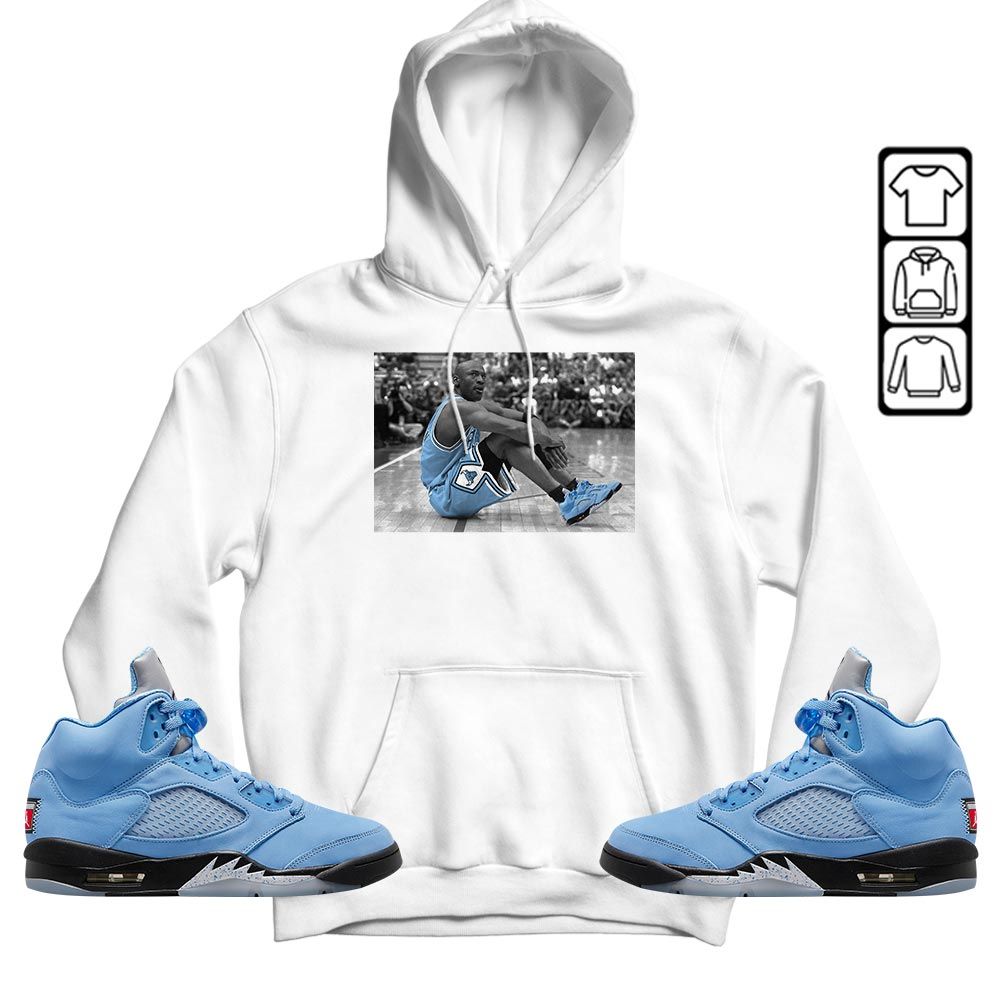 Basketball Goat Number 23 Sneaker Shirt Match Retro University Blue 5s, Jordan 5 University Blue MKO T-Shirt Basketball Goat Number 23 Sneaker Shirt Match Retro University Blue 5s, Jordan 5 University Blue MKO T-Shirt