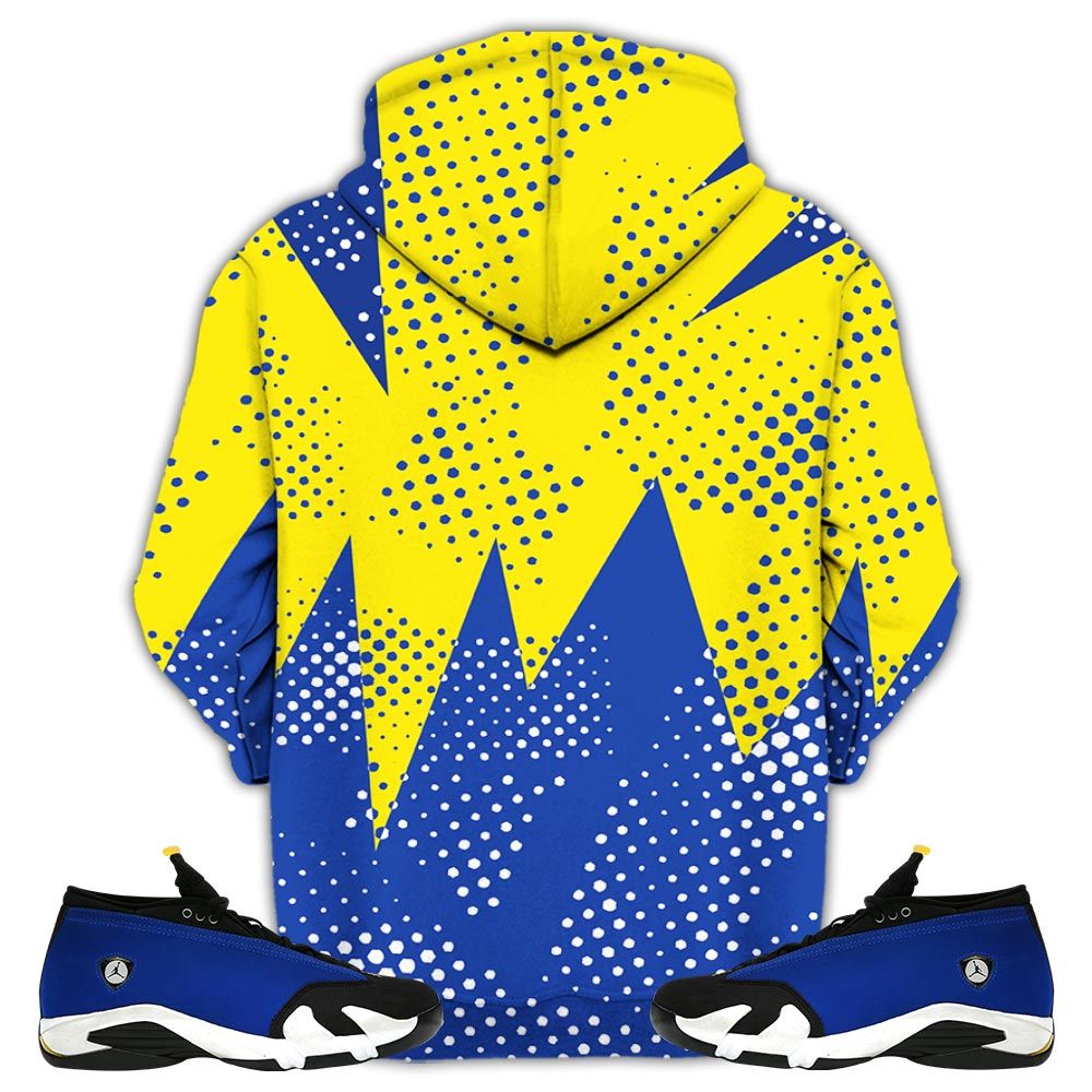 Basketball League Sneaker Shirt Match 2023 Blue Laney 14S, Jordan 14 Laney Hoodie Sweatshirt Tee All Over Print MKO Shirt