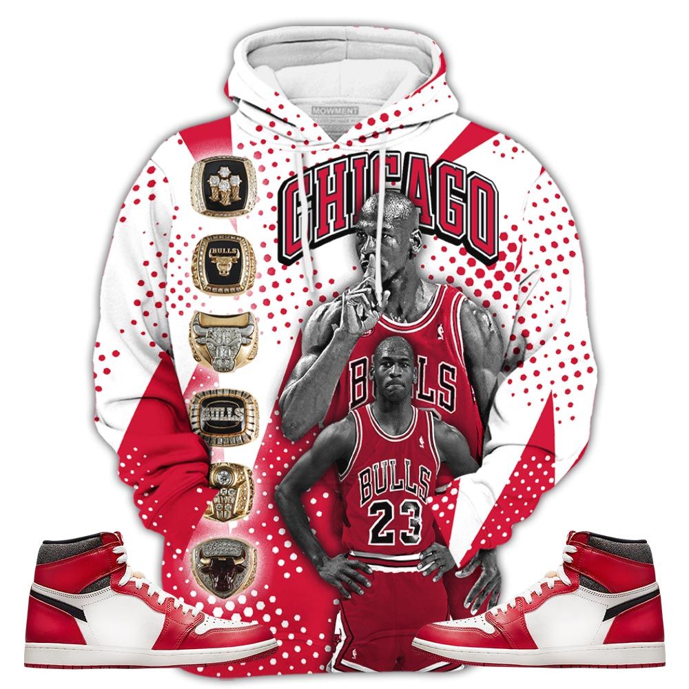 Basketball League Sneaker Shirt Match High Og Chicago 1S, Jordan 1 Lost Found Chicago Hoodie Sweatshirt Tee All Over Print MKO Shirt