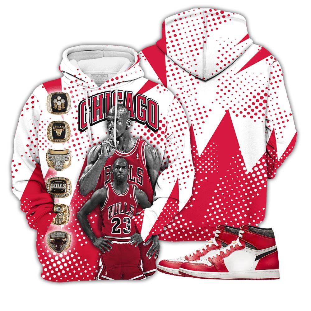 Basketball League Sneaker Shirt Match High Og Chicago 1S, Jordan 1 Lost Found Chicago Hoodie Sweatshirt Tee All Over Print MKO Shirt